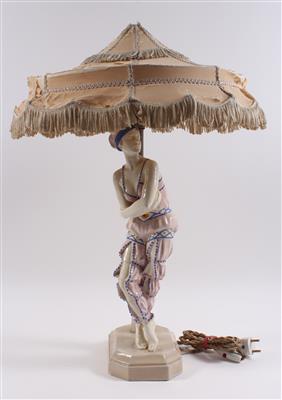 Rudolf Podany(1876 Wien 1963), Tischlampe mit russischer Tänzerin, - Antiquitäten