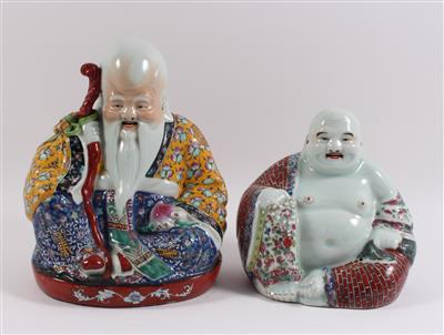 Famille rose Buddha, Shou Lao, - Antiques