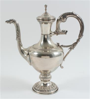 Italienische Silber Kaffeekanne, - Antiques