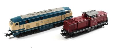 Märklin H0 3074 und 3072 Diesellok BR 216 und Verschublok BR 212, - Antiques