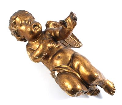 Skulptur, kniender Engel, Anfang 19. Jh., - Antiques