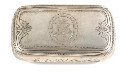 Wiener Silber Deckeldose, - Antiques