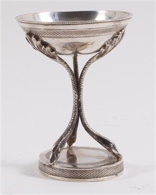 Wiener Silber Gewürzschälchen 1810, - Antiquitäten