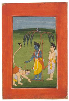 Miniaturmalerei, Szene aus dem Ramayana - Antiquitäten