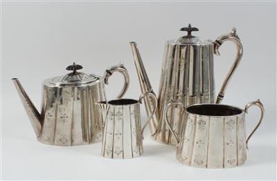 Teekanne, Kaffeekanne, Gießer, Zuckerschale - Antiques