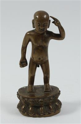 Bronzefigur des Buddha Shakyamuni als Kind - Antiquitäten