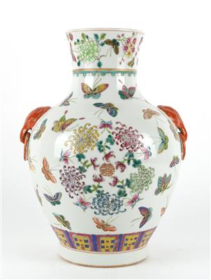 Famille rose Vase, - Asiatica