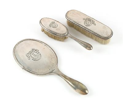 Wiener Silber Spiegelset, - Antiquitäten