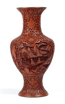 Rotlack Vase, China, 19. Jh. - Asiatika