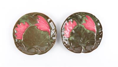 2 Lotusblattteller, - Antiquitäten - Saisonabschlussauktion