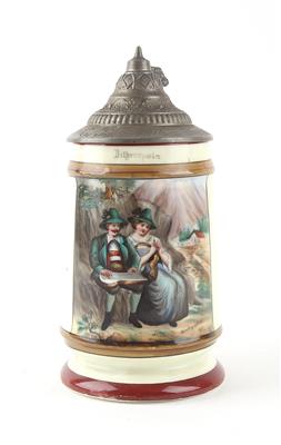 Bierkrug, wohl Österreich um 1880, - Antiquitäten - Saisonabschlussauktion