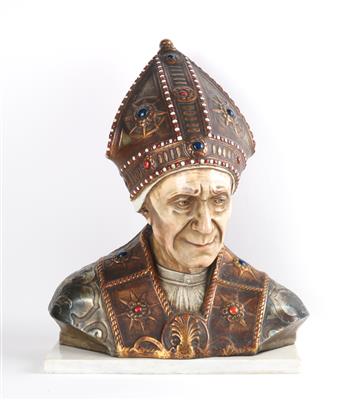 Büste eines Papstes, - Antiquitäten - Saisonabschlussauktion