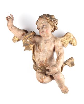 Spätbarocker Engel, - Antiques