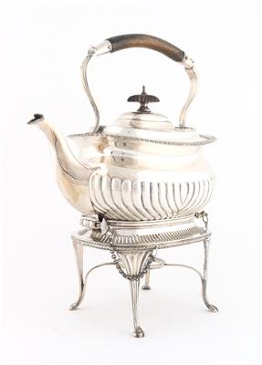 Teekanne auf Halterung, - Antiques