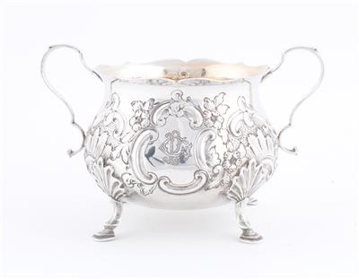 Londoner Silber Zuckerschale mit Innenvergoldung, - Antiques