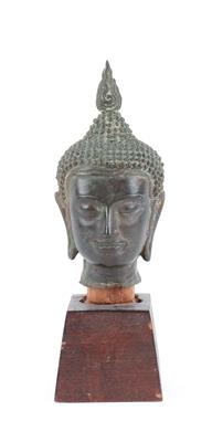 Kopf eines Buddha, - Asiatica