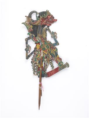 4 indonesische 'Wayang kulit' Schattenspiel-Figuren, - Asiatica