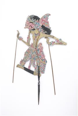 4 indonesische 'Wayang kulit' Schattenspiel-Figuren, - Asiatica