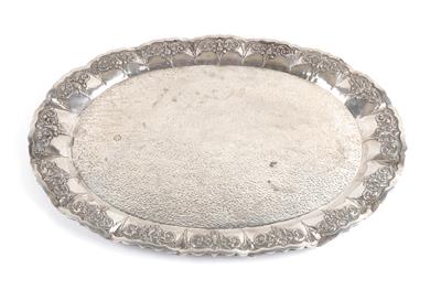 Idonesisches Silber Tablett, - Asiatica