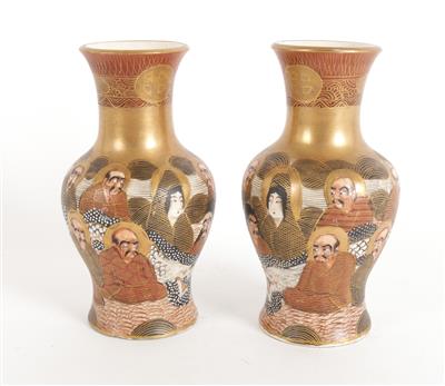 Paar Satsuma Vasen, - Asiatica and Art