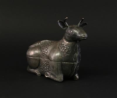 Silber Betheldose in Form eines Tieres, - Asiatica a Umění