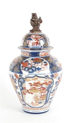 Imari Deckelvase, - Antiques