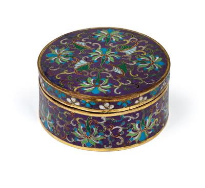 Cloisonné Deckeldose, China 18. Jh. - Starožitnosti