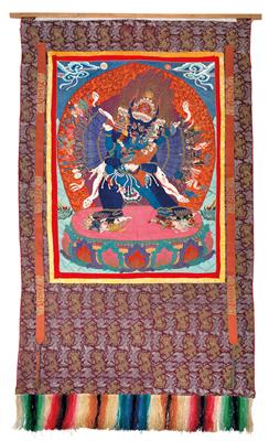 Thangka (gos-thang) des "Yamantaka" (Vajrabhairava), Tibet, frühes 20. Jh. - Starožitnosti