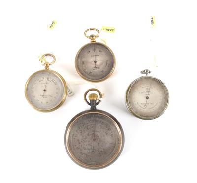 Vier Taschenbarometer - Antiquitäten