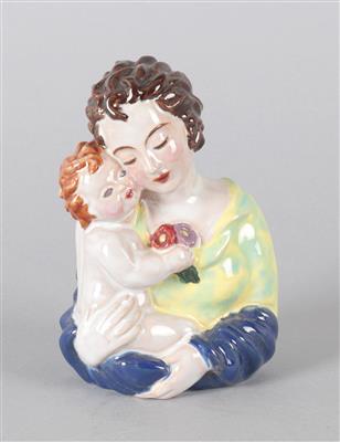 Mutter mit Kind-Büste, - Antiques