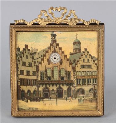 Miniatur Bilderuhr - Sommerauktion Antiquitäten