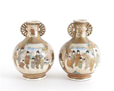 Paar Satsuma Vasen, - Sommerauktion Antiquitäten