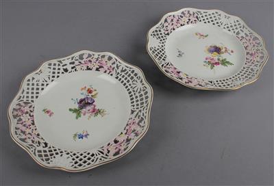 2 Meissen Gitterteller, - Antiquariato