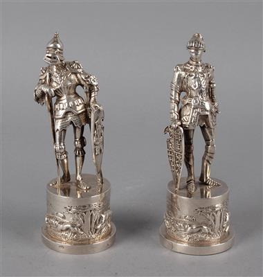 2 deutsche Ritterfiguren, - Antiquariato