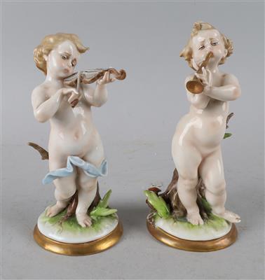Zwei musizierende Putti, - Antiquitäten