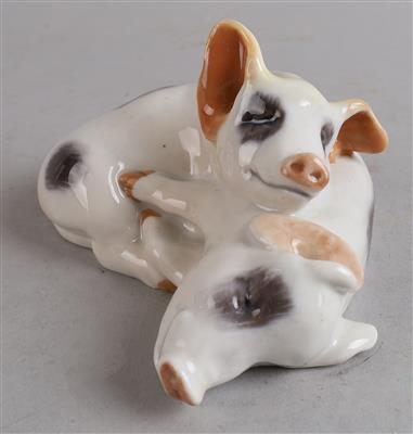 Zwei Schweinchen, - Works of Art