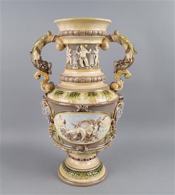 Historismus Henkelvase, Schütz, Blansko um 1880/90, - Works of Art