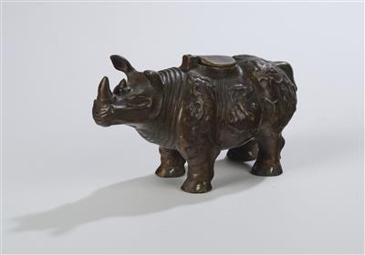 Nashorn-Weihrauchbrenner, China, 2. Hälfte 20. Jh., - Works of Art