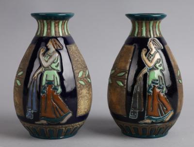 2 kleine Jugendstil Vasen, Amphora, - Works of Art