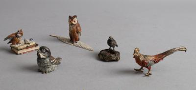 5 Wiener Bronzen - Vögel, - Antiquitäten