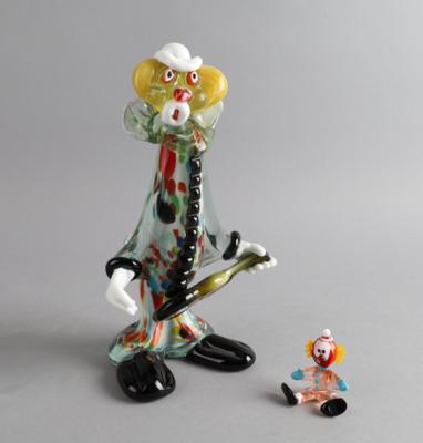 2 Clowns, Murano, - Antiquitäten