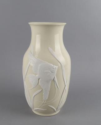 Fritz Heidenreich (1895-1966), Vase mit reliefiertem Skalardekor, Philipp Rosenthal  &  Co., Selb Bavaria, 1940 - Antiquitäten