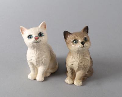 2 sitzende Katzen, Royal Doulton, - Antiquariato