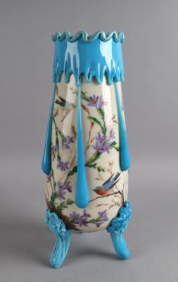 Vase auf Füßen, Böhmen, - Antiquitäten