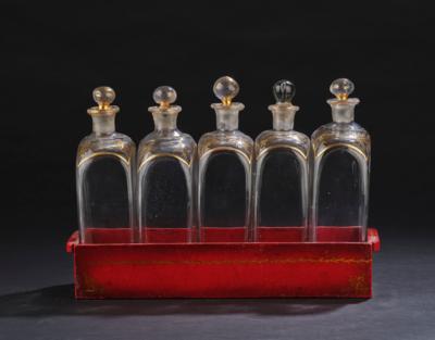 5 Flaschen, Böhmen um 1800, - Antiquariato