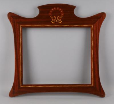 Spiegel- bzw. Bilderrahmen aus Holz mit intarsiertem Dekor, um 1900/15 - Antiquitäten