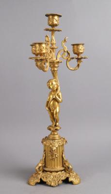 Vierflammige Giandole mit Putto, - Antiquitäten