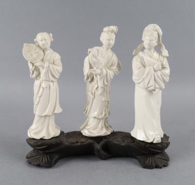 Drei Blanc de Chine Figuren, Dehua, China, 19./20. Jh., - Starožitnosti