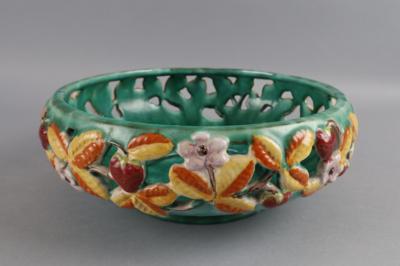 Große Schale mit Erdbeerdekor, Gmundner Keramik, um 1950-80 - Starožitnosti