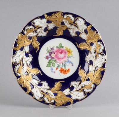 Prunkteller mit Blumenbouquet, Meissen 1924-1934, - Starožitnosti